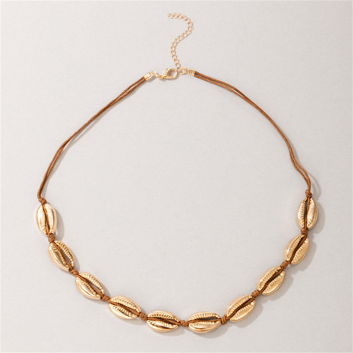18K Gold-Plated Shell Station Necklace