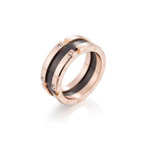 Cubic Zirconia & 18k Rose Gold-Plated Roman Numeral Band