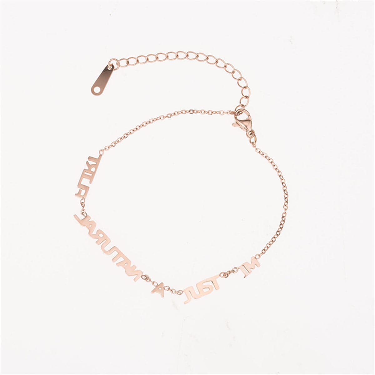 18K Rose Gold-Plated 'Just A Natural Flirt' Anklet