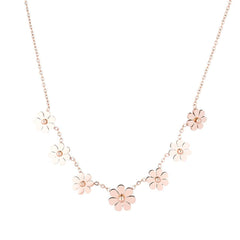 18k Rose Gold-Plated Sunflower Station Necklace - streetregion