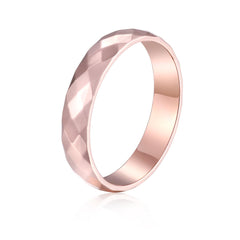 18K Rose Gold-Plated Diamond-Cut Band