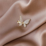 Cubic Zirconia & Goldtone Butterfly Ear Cuffs