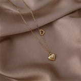 Goldtone Heart Pendant Necklace