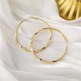 18k Gold-Plated Twisted Hoop Earrings