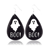 Black & White 'Boo' Ghost Drop Earrings