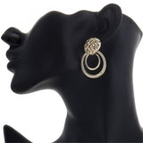 18k Gold-Plated Weave Hoop Drop Earrings