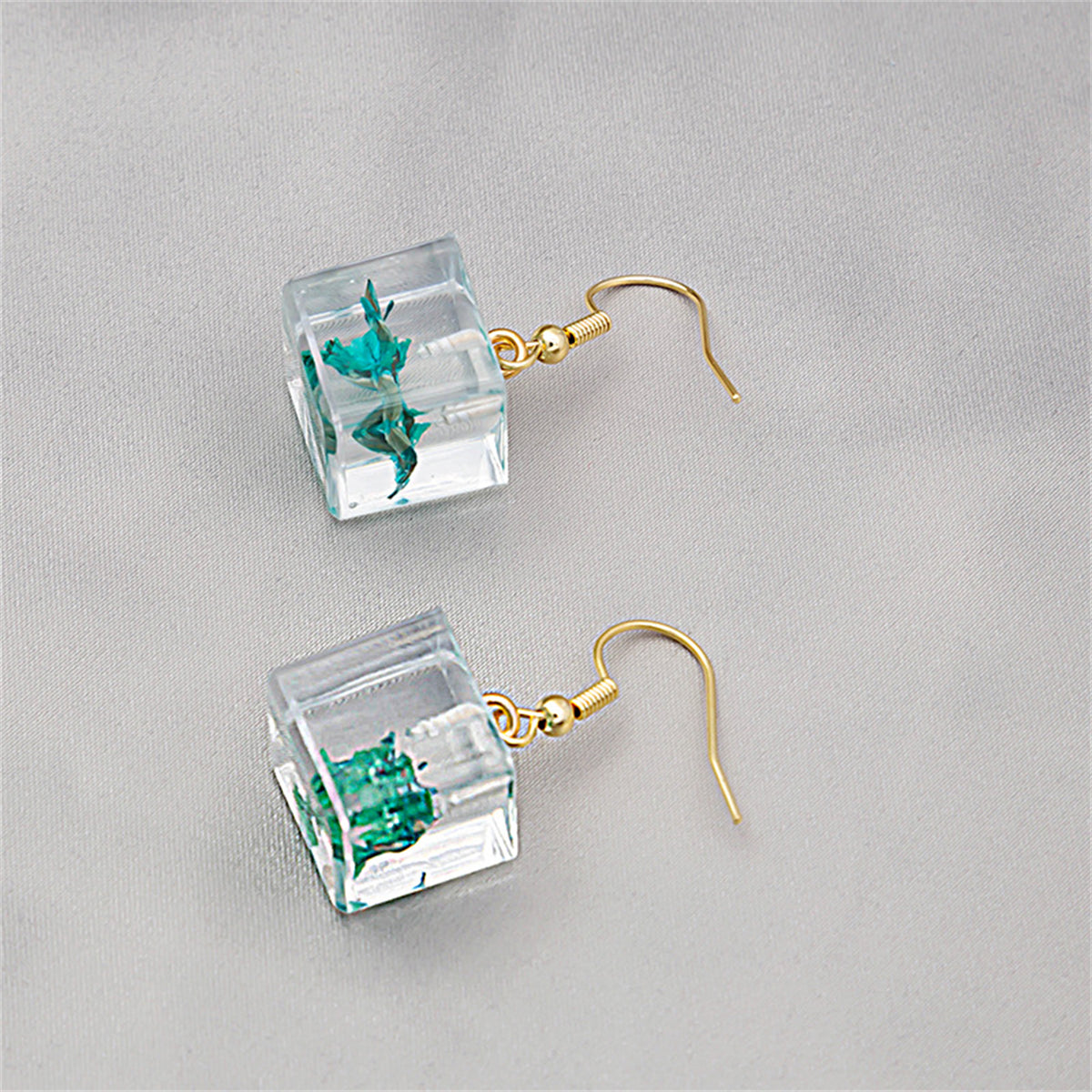 Botany & 18K Gold-Plated Cube Drop Earrings