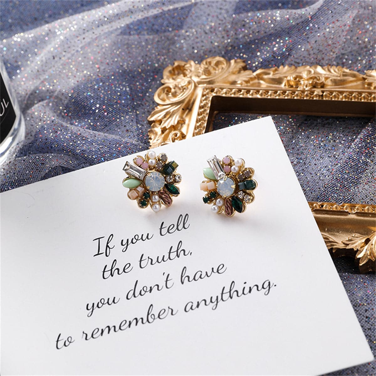 Cubic Zirconia & Pearl 18k Gold-Plated Botany Stud Earrings