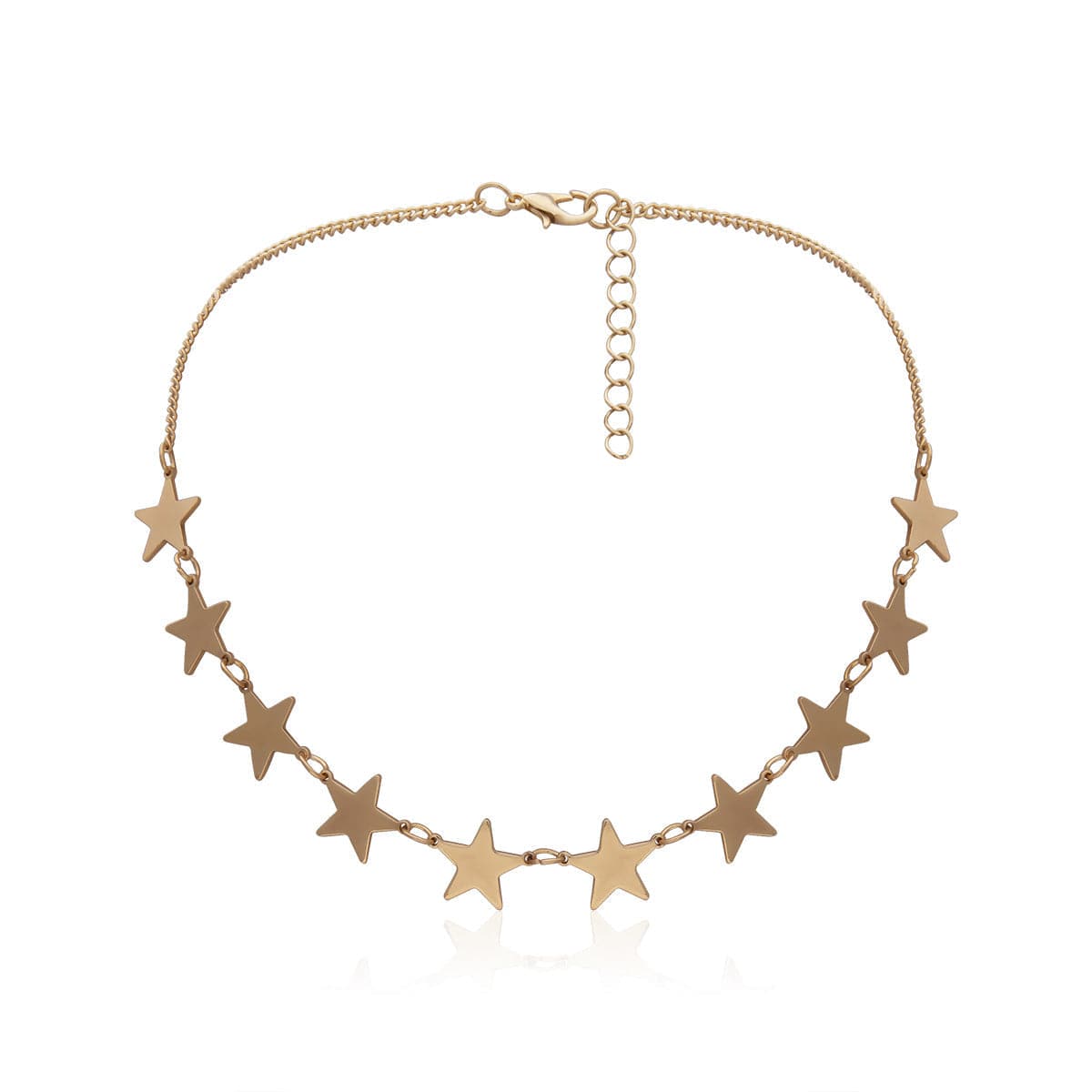 18K Gold-Plated Star Station Necklace