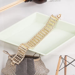 Cubic Zirconia & 18K Gold-Plated Prong Bracelet