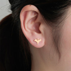 18k Gold-Plated Ghost Stud Earrings - streetregion