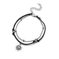 Vibre & Silver-Plated Sun Charm Layered Anklet