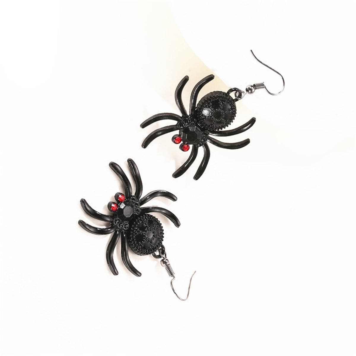 Black Cubic Zirconia Spider Drop Earrings, drop earrings for women, botanical inspired, lifestyle look