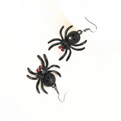 Black Cubic Zirconia Spider Drop Earrings