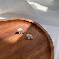 Acrylic & Pearl Petal Stud Earring