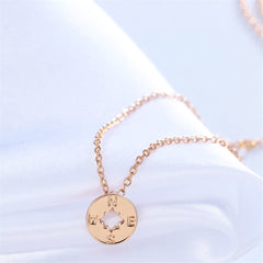 18K Gold-Plated Open Compass Pendant Necklace
