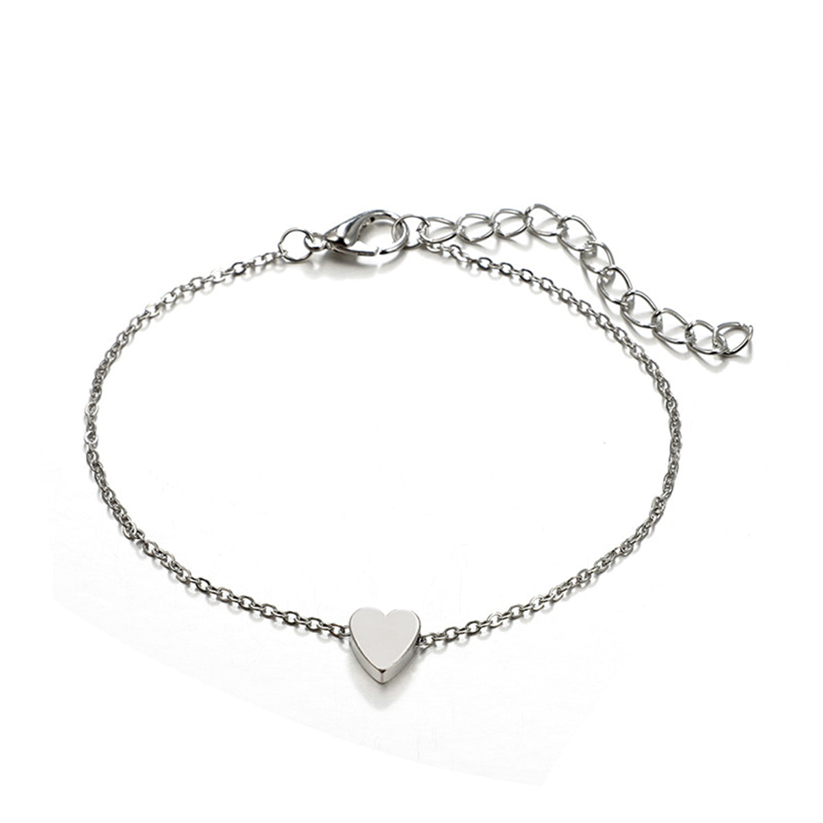 Seashell & Silver-Plated Heart Anklet Set