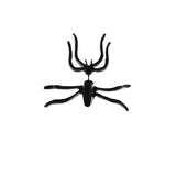 Black & Silver-Plated Spider Ear Jacket