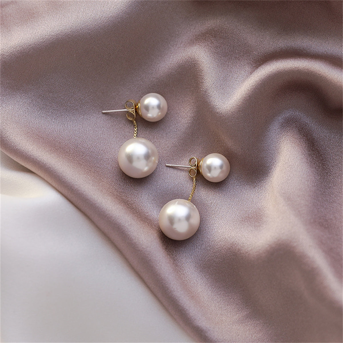 Pearl & 18K Gold-Plated Ear Jackets