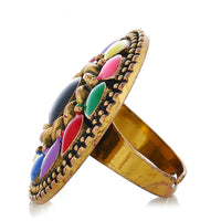 18k Gold-Plated Circle Ring - streetregion
