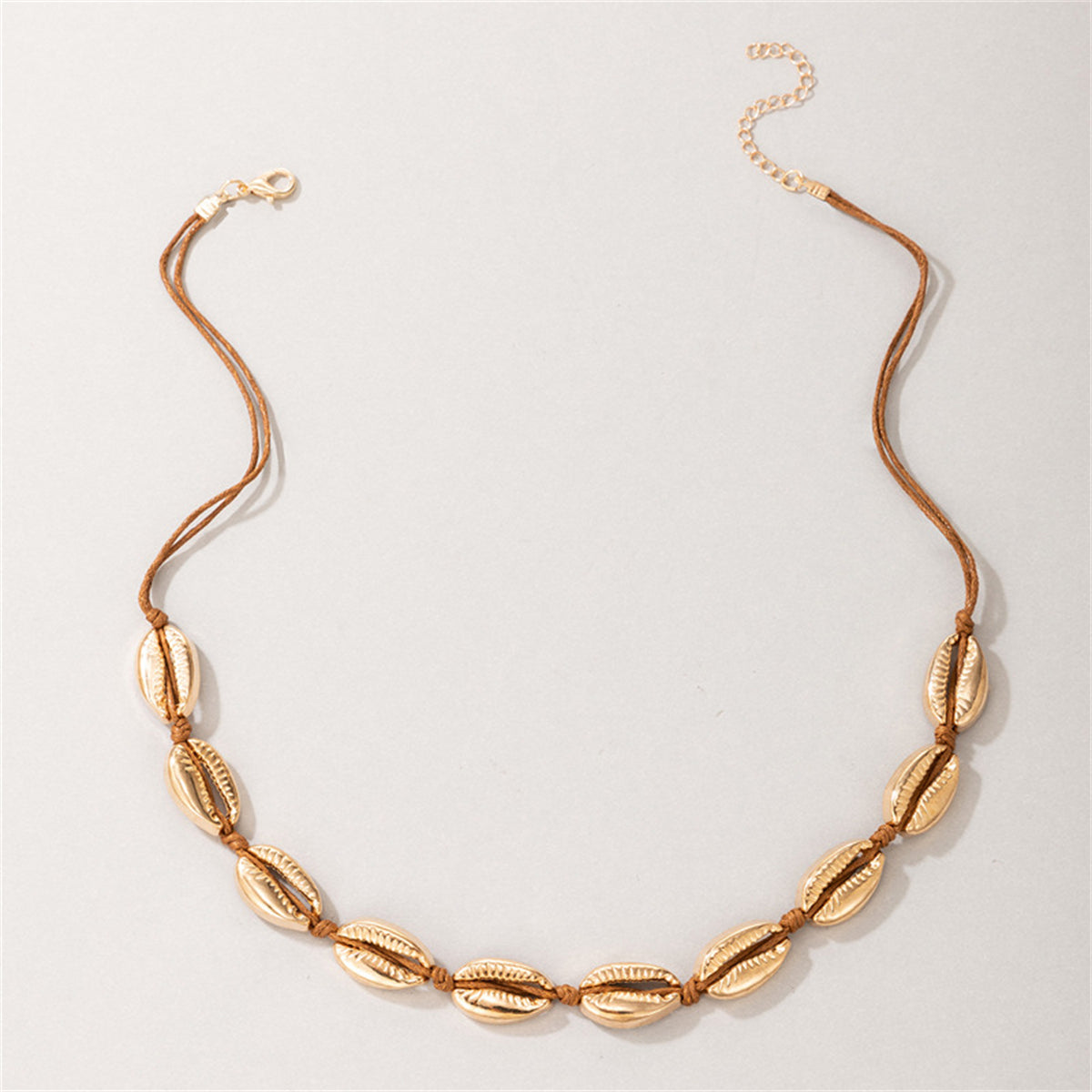 18K Gold-Plated Shell Station Necklace