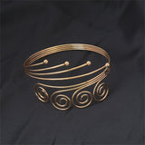 Goldtone Four-Swirl Arm Cuff