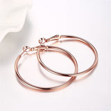 Rose Goldtone Hoop Earrings - streetregion