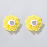 Yellow Floral Stud Earrings