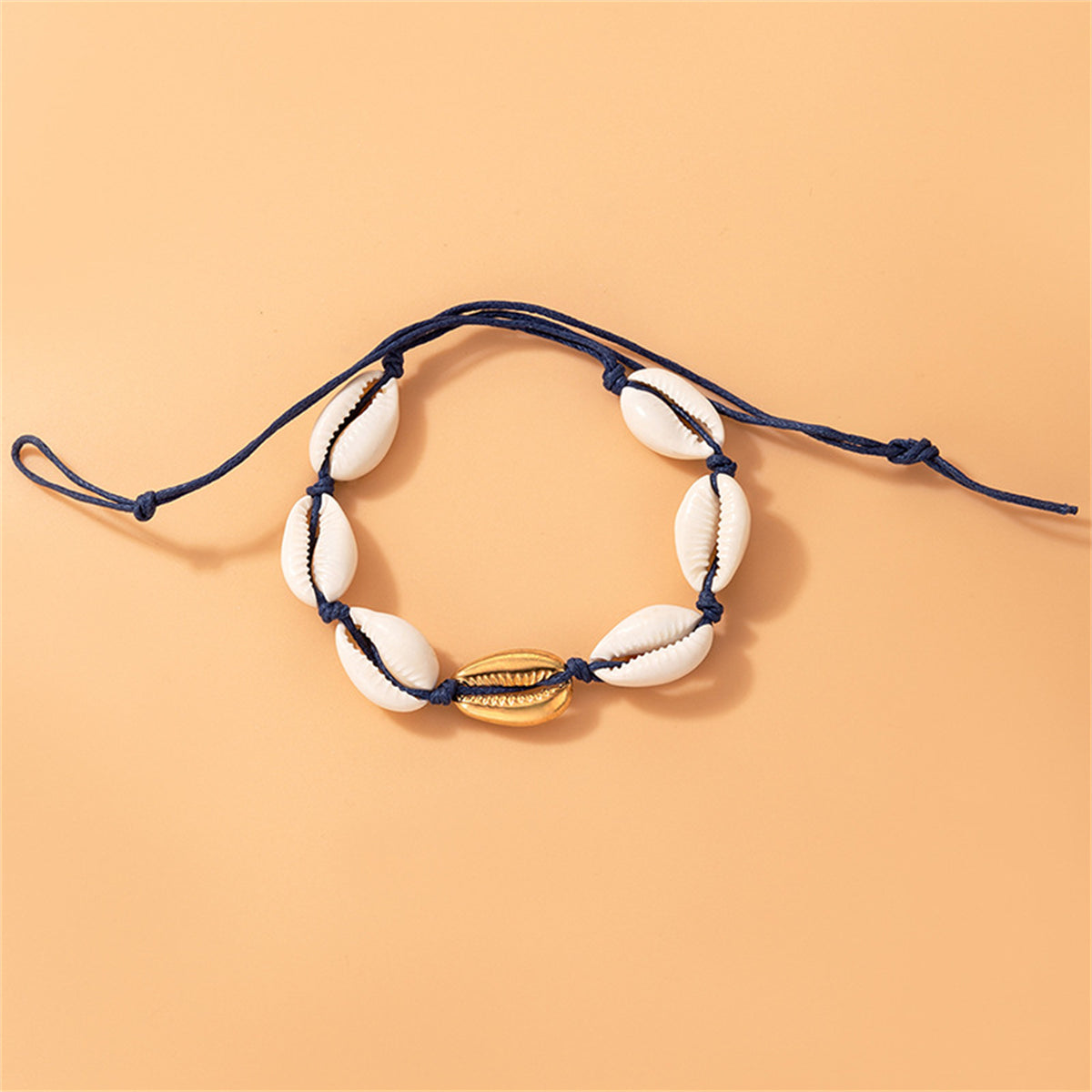 Blue & Shell Adjustable Bracelet