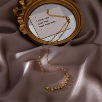 Goldtone Cube Necklace