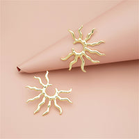 18k Gold-Plated Sun Stud Earrings