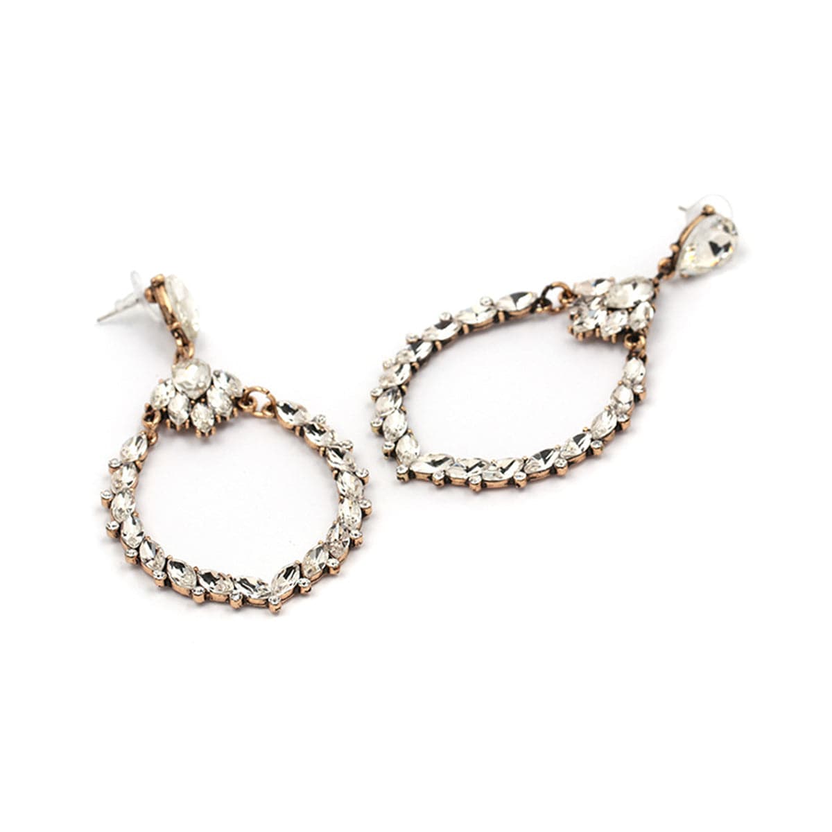 Crystal & Cubic Zirconia Marquise-Cut Drop Earrings
