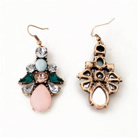 Pink Cubic Zirconia & 18k Gold-Plated Prong-Set Drop Earrings