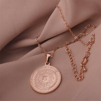 18k Rose Gold-Plated Argencoppere Peso Pendant Necklace - streetregion