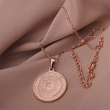 18k Rose Gold-Plated Argencoppere Peso Pendant Necklace - streetregion