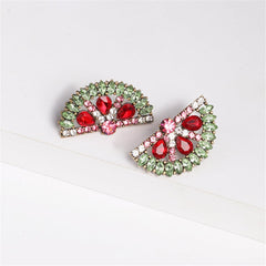 Crystal & Cubic Zirconia Orange Stud Earrings