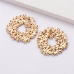 Light Blue Crystal & Cubic Zirconia 18K Gold Plated Botany Stud Earring