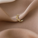 Cubic Zirconia & Goldtone Star Clip-On Earrings