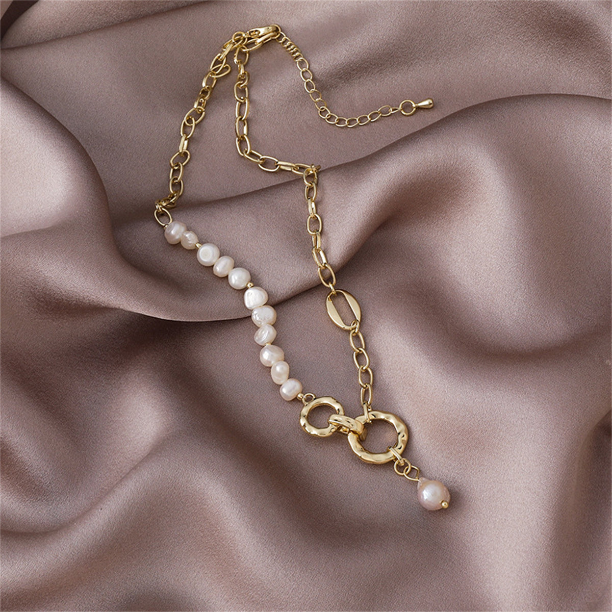 Pearl & 18K Gold-Plated Pendant Necklace