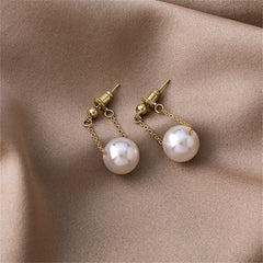 Pearl & 18K Gold-Plated Ear Jackets