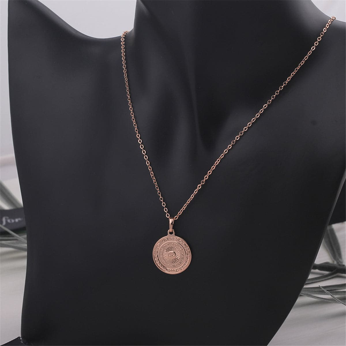 18k Rose Gold-Plated Argencoppere Peso Pendant Necklace - streetregion