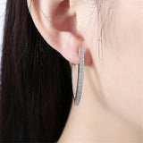 Cubic Zirconia & 18k Gold-Plated Triangle Drop Earrings - streetregion