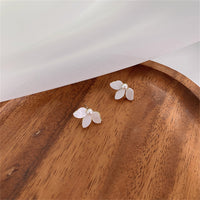 Acrylic & Pearl Petal Stud Earring