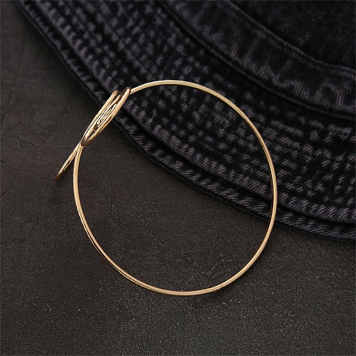 18K Gold-Plated Open Swirl Arm Cuff