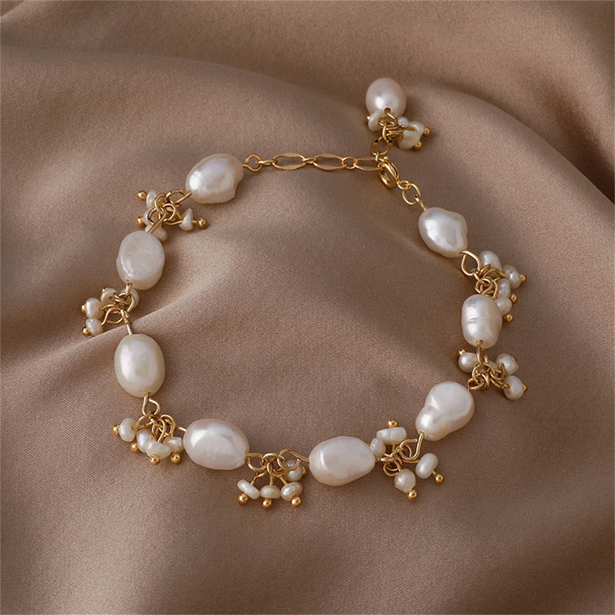Pearl & 18K Gold-Plated Botany Station Bracelet