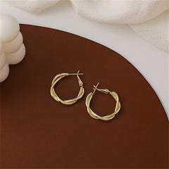 18K Gold-Plated Twine Hoop Earrings