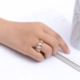 Rainbow Crystal & Cubic Zirconia Promise Ring