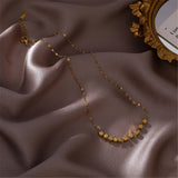 Goldtone Cube Necklace