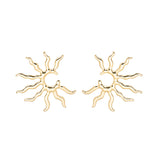 18k Gold-Plated Sun Stud Earrings