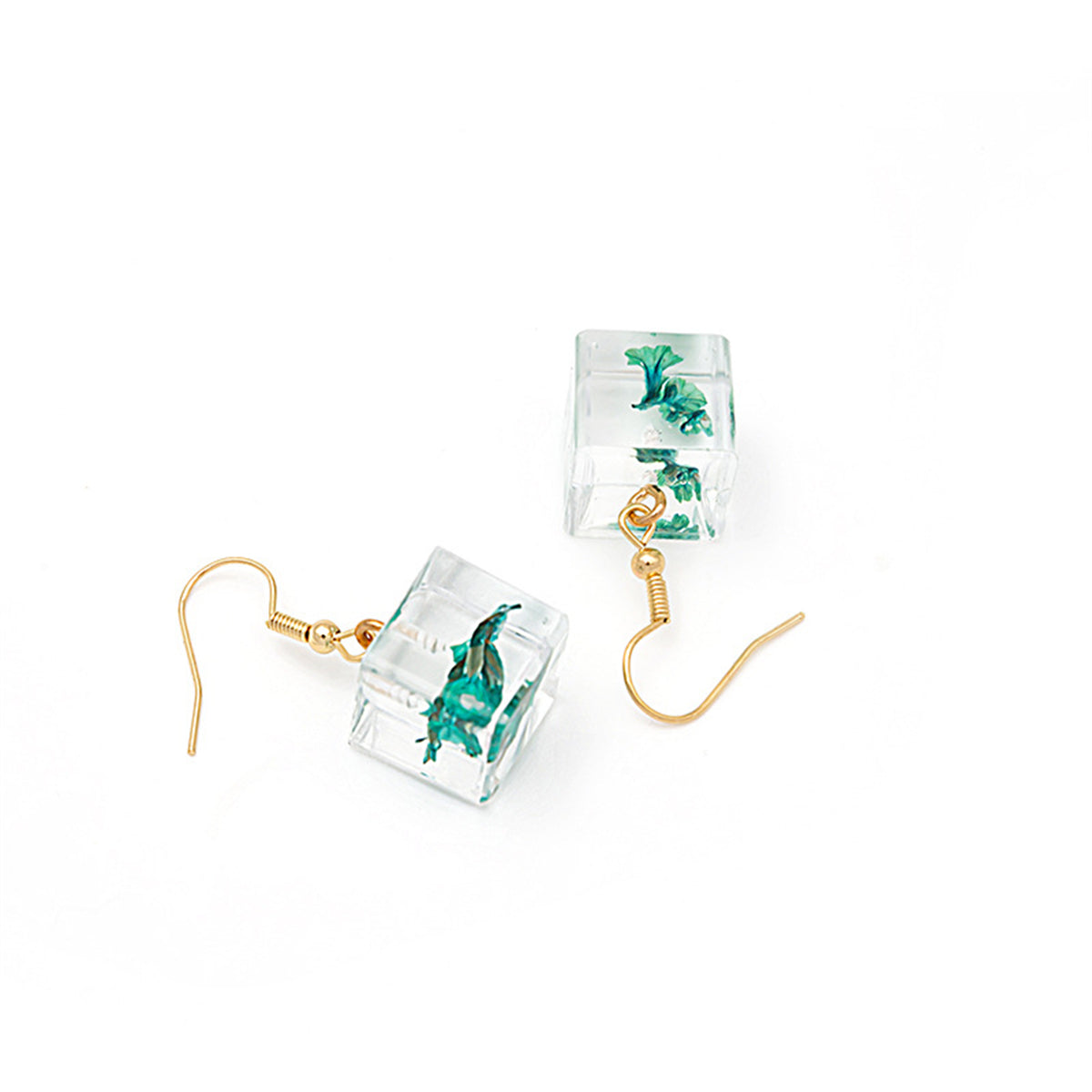 Botany & 18K Gold-Plated Cube Drop Earrings